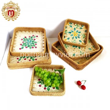 Khay Đựng Đồ Mây Tre KDMT0028